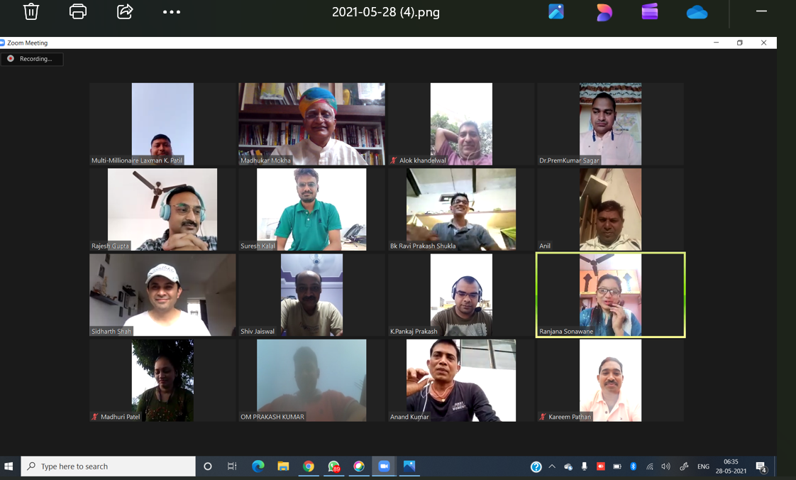 Book Reading Club-5 online group session on 28 May 2021